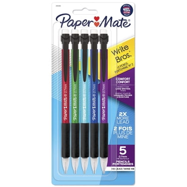Portemines Paper Mate, crayon Write Bros. classique n° 2 avec prise en main confortable, idéal pour les longs textes à écrire, 0,7 mm
