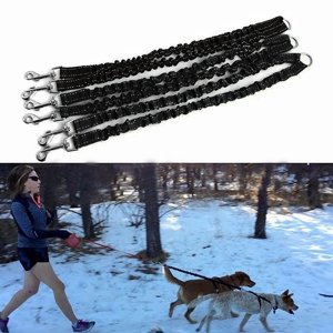 Hearth & Gear Double Belt Elastic Reflective Material For Dog Or Pet - 360 ° Absorption Short Dog Leash Reflective Strong Dog Leash for Large Dogs for The Ground Dog Leash Large Dog 50ft Dog Leash No