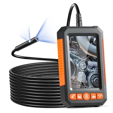 VEVOR Caméra d'Endoscope avec Lumières, Borescope à Double Objectif, Câble de 16,4 Pi, Écran de 4,3 Po