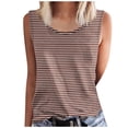 thumbnail image 1 of UPPADA Womens Camisole Décontractée Grande Taille Col Rond T-Shirt Basique Fluide Sans Manches pour l'Été Vacances Brun,m, 1 of 4
