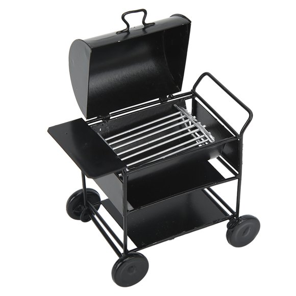 Mini BBQ Grill Model, Iron Well Designed Light Not Easily Deformed Mini BBQ Grill Oven Model  For Decoration