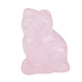 thumbnail image 1 of Pierre de Quartz Rose, Pierre de Guérison pour Chaton Sculptée en Quartz Rose, Valeur Exceptionnelle, 1 of 5