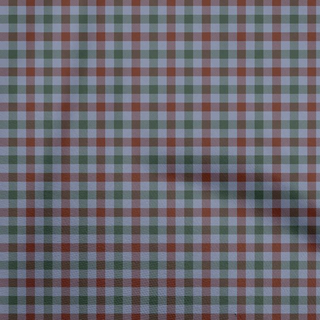 oneOone Polyester Spandex Brown Fabric Check Sewing Material Print Fabric By The Yard 56 Inch Wide
