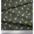 thumbnail image 3 of Soimoi Georgette Viscose Fabric Flycathcer Bird Decor Fabric Printed Yard 42 Inch Wide, 3 of 5