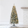 thumbnail image 2 of Home Heritage Corner 5' Flocked 100 LED Pre-Lit Artificial Christmas Tree, 2 of 10