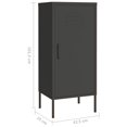 thumbnail image 4 of vidaXL Armoire de Rangement Anthracite 42,5x35x101,5 cm Acier, 4 of 5