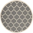 thumbnail image 1 of Safavieh Tapis Anthracite Intérieur Extérieur - Rond 6 Pieds7 Pouces, 1 of 1