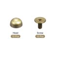 thumbnail image 3 of Unique Bargains 8x5mm Screw Back Rivets Solid Round Head Leather Studs Bronze Tone 10 Pack, 3 of 5