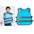 thumbnail image 1 of maskred Hi Vis Child Safety Reflective Vest Traffic Waistcoat Work Cycling Clothes blue 42x47x5cm 1Set, 1 of 6