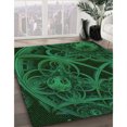thumbnail image 3 of Ahgly Company Machine Washable Indoor Rectangle Transitional Dark Forest Green Area Rugs, 3' x 5', 3 of 7