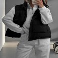 thumbnail image 3 of Gilet Matelassé pour Femmes avec Capuche Sans Manches à Fermeture Éclair, 3 of 4