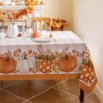 thumbnail image 1 of Nappe d'Automne Rectangulaire, Nappe à Carreaux Buffalo Citrouille de l'Action de Grâce et Récolte d'Automne, Nappe Résistante aux Taches et Lavable pour Fête/salle à Manger/vacances - à Carreaux Orange, 60 X 120 Pouces, 1 of 6