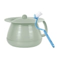 thumbnail image 1 of Tachiuwa Portable Spittoon Bedside Urinal Portable Handle Multifunction with Brush Toilet green, 1 of 9