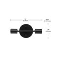 thumbnail image 2 of Alexandria 10" 2-Light Reversible Vanity Light, Matte Black,, 2 of 7
