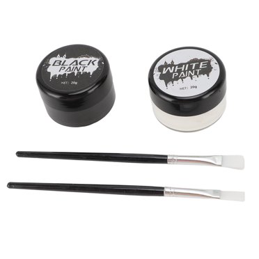 Black Clown White Face Body Paint, Black and White Face Paint Gentle  for Festival