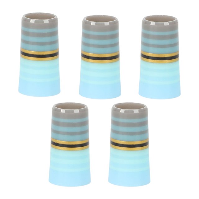 Lipstore 5 Pieces Golf Club Ferrules Size .370 Taper Tip Adapter Golf Sleeve Ferrules blue