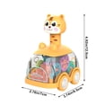thumbnail image 3 of B Baby Animal Press Car Toy Inertia Action Light Up Wheels Early Learning Sliding Activity For Infants, 3 of 6