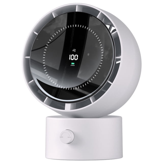 Desk Fan, Small Oscillating Fan, Table Air Circulator Fans for Bedroom, Rechargeable Battery Operated Fan White