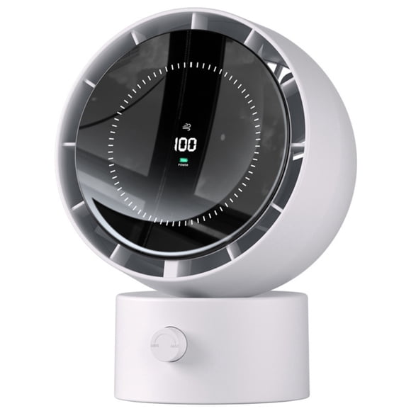 Desk Fan, Small Oscillating Fan, Table Air Circulator Fans for Bedroom, Rechargeable Battery Operated Fan White