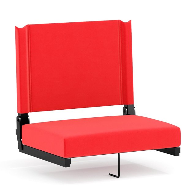 Grandstand Comfort Seats by Flash with Ultra-Padded Seat in Red