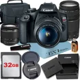 thumbnail image 1 of Canon EOS Rebel T7 DSLR Camera 24.1MP CMOS Sensor with 18-55mm + 75-300mm Lens + 64GB Memory Card + Case + ZeeTech Accessory Bundle, 1 of 1