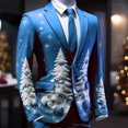thumbnail image 2 of Boho for Mens Breasted Mens Suites Two Button Retro Ethnic Men Wedding Suits Style Suits Open Front Mens Slim Fit Suits Business Casual Jacket, 2 of 3