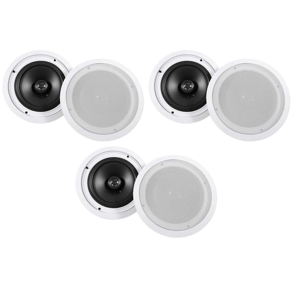 Rockville (6) HC85 8" Inch 700 Watt in-Ceiling Home Theater Speakers 8 Ohm