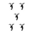 thumbnail image 3 of Wweixi Coat Hooks Easy To Install And Wide Application For Added In Daily Life black (deer) 5Set, 3 of 6