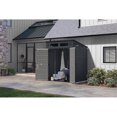 thumbnail image 3 of Suncast 6 x 5 ft Modernist Resin Storage Shed – Steel-Reinforced Outdoor Structure with 200 Cu. ft. Capacity - Cyberspace/Dove Gray, 3 of 7