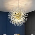 thumbnail image 2 of Crystal Chandelier Ceiling Light Fixture Pendant Lamp for Bedroom White Light, 2 of 7