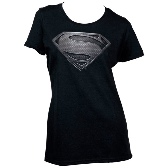 Superman Justice League Snyder Cut Black Symbol Women's T-Shirt-XLarge