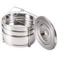 thumbnail image 3 of Sonew Stackable 3 Tier Stainless Steel Steamer Cooker Pot Set Cook Food Pressure Pot Accessories,Steamer Pot,Steamer Basket, 3 of 11