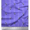 thumbnail image 2 of Soimoi Modal Satin Fabric Geometric Pine & Stripe Print Fabric by the Yard 42 Inch Wide, 2 of 3