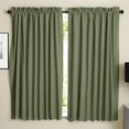 thumbnail image 1 of Blazing Needles Twill Drapery Panel Set with 3" Rod Pockets and Tiebacks (Set of 2), 63" by 52", Sage, 1 of 2