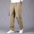 thumbnail image 4 of Mens Lightweight Sweatpants Big and Tall Solid Black Pants Size 6XL, 4 of 7