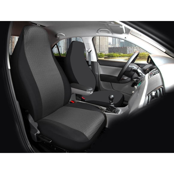 Auto Drive 1-Piece Atlanta Front Car Seat Cover Black/Grey