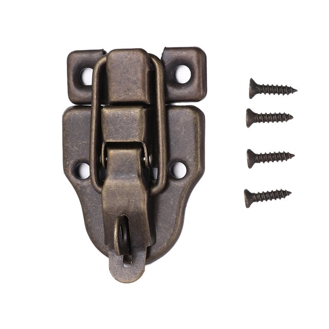 6pcs 40*62mm Jewelry Box Latches Special Small Box Packing Buckle Antique Wooden Gift Lock Alloy Latch Hook Locks with k