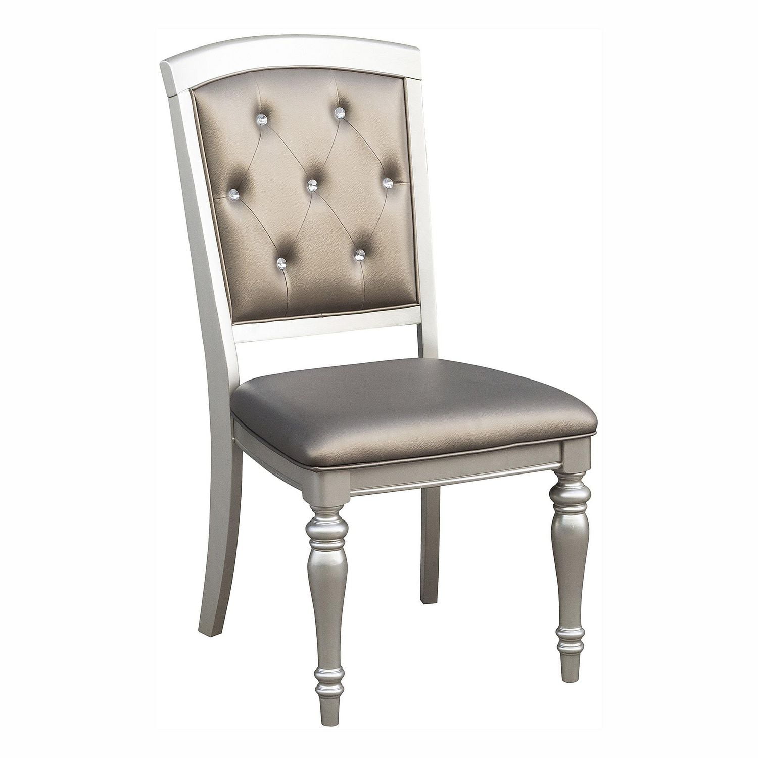Topline Home Furnishings Chaises d'appoint en similicuir perle