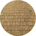 thumbnail image 1 of Ahgly Company Tapis d'Intérieur Lavable en Machine Carré Jaune Transitionnel, 3 Pieds Carré, 1 of 7