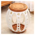 thumbnail image 1 of Decorative Garden Plastic Stool with Floral Cutout Design Waterproof Drum Seat for Patio,Balcony, 1 of 6