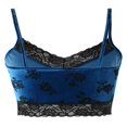 thumbnail image 4 of Camisole Moulante en Dentelle Velours pour Femmes à Fines Bretelles, 4 of 6