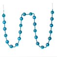 thumbnail image 1 of Vickerman M183512 6 ft. Turquoise Stripe Ball Garland, 1 of 1