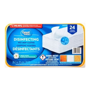 Great Value Disinfecting Des vêtements mouillés, 24 Nombre