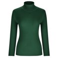 thumbnail image 4 of IROINID Pull Col Roulé pour Femmes Couleur Unie Loisirs Manches Courtes Longues, 4 of 8