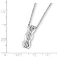 thumbnail image 2 of Sterling Silver & CZ Brilliant Embers Necklace 18 Inch, 2 of 2