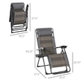 thumbnail image 3 of Outsunny Chaise Longue en Osier à Gravité Zéro, Gris, 3 of 10