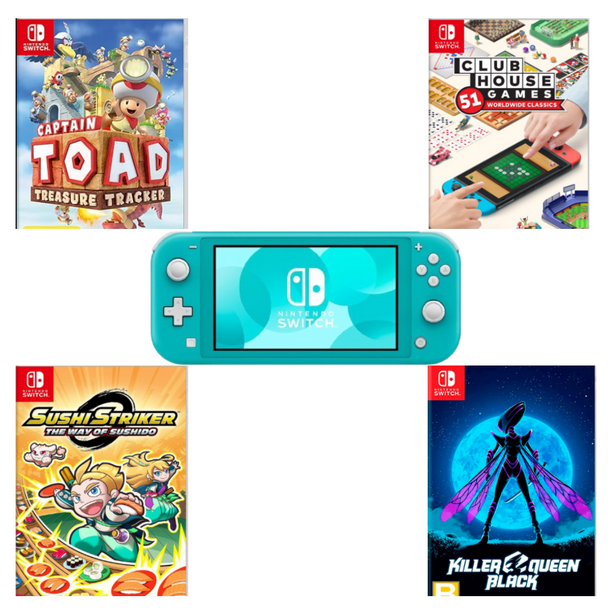 Nintendo Switch Lite Game Console with One Puzzle Game - Turquoise