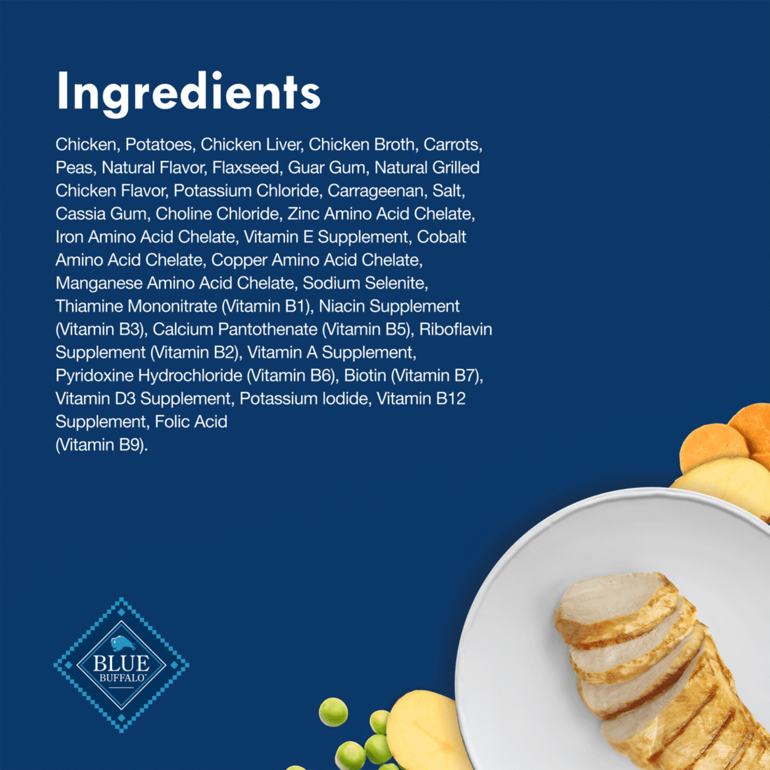 Blue Buffalo Delights Saveur de poulet grillé, Pâté pour chiens en barquette, 99 g (3,5 oz)