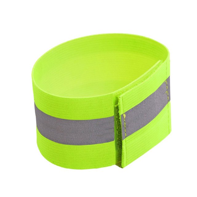 (Prix/2 Pcs)GOGO Bracelets Réfléchissants pour Bras / Bracelets de Cheville de Course, Équipement de Vélo-Neongreen-Size1
