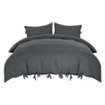 thumbnail image 1 of Unique Bargains 110gsm Brushed Polyester Duvet Cover Set Bedding Set with Bowtie,3-Pieces,, 1 of 9